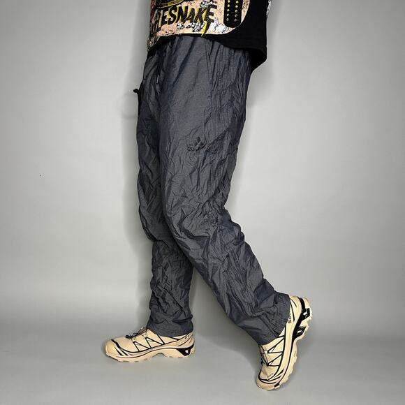 adidas Other - Adidas Track Pants Dark Grey Polyester Black Mesh Lined